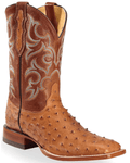Men's Full Quill Ostrich Western Boots-6004