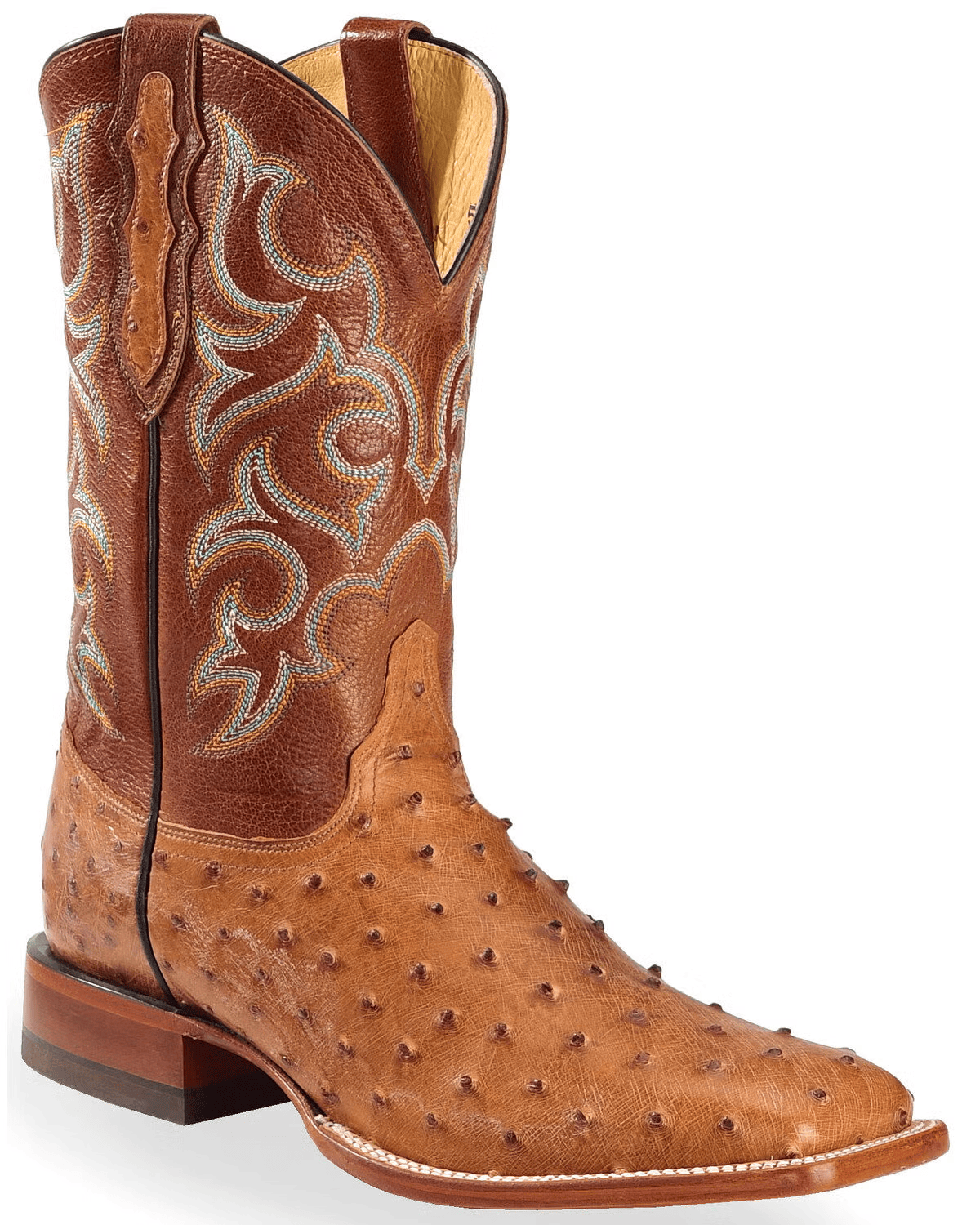 Men's Full Quill Ostrich Western Boots-6004