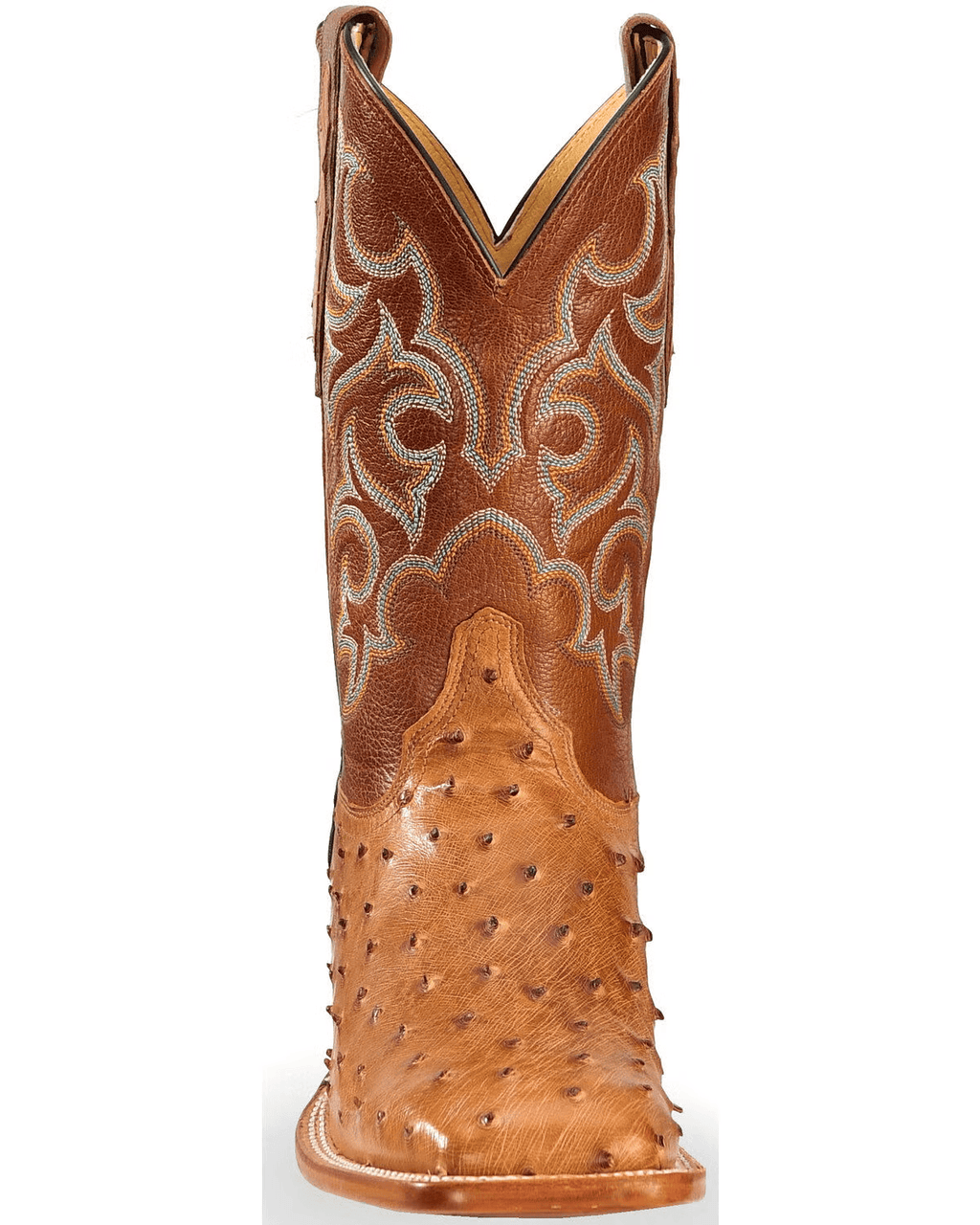 Men's Full Quill Ostrich Western Boots-6004