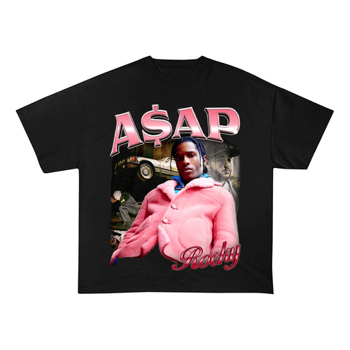 ASAP ROCKY PINK COAT VINTAGE BOOTLEG HEAVYWEIGHT COTTON TEE-57032