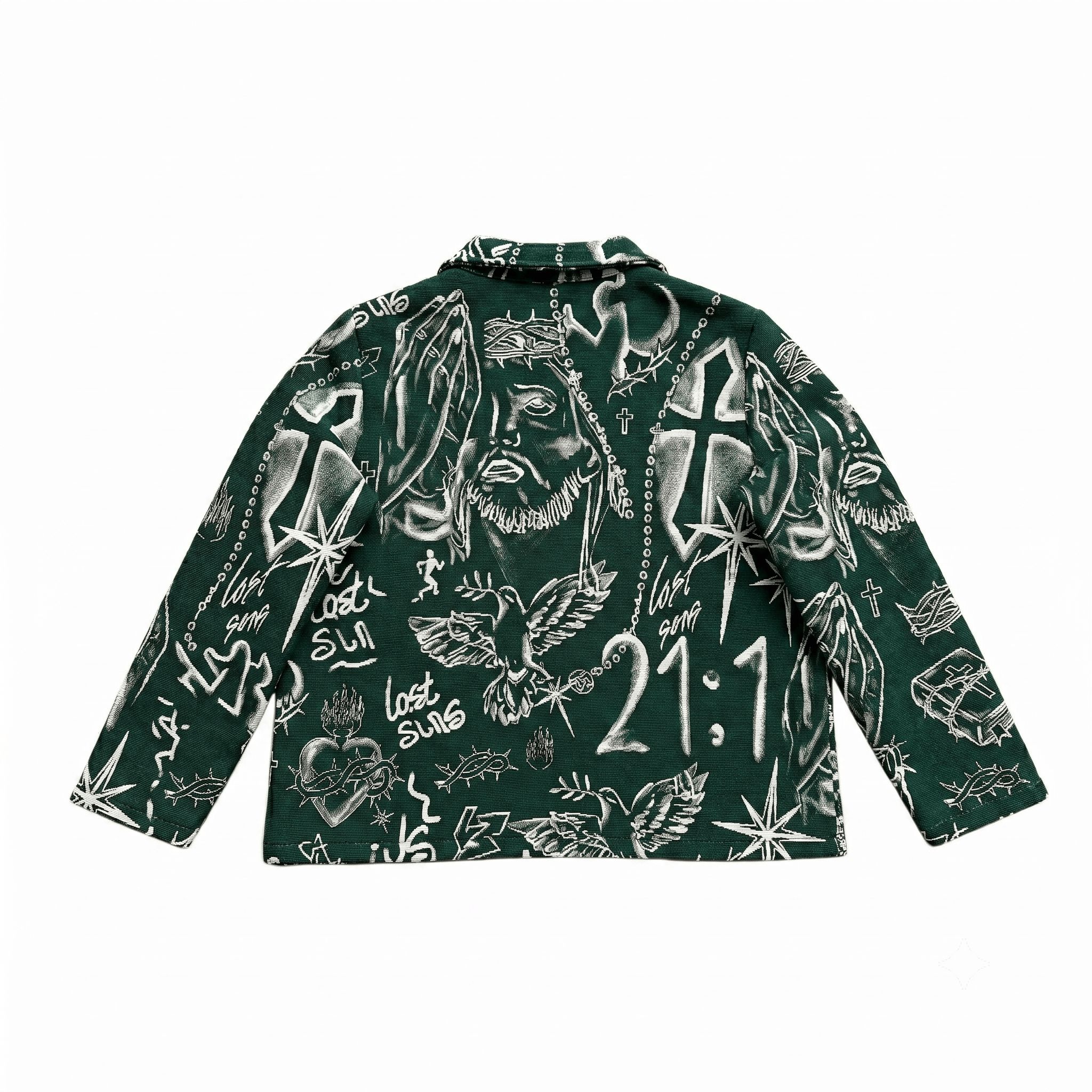 RETRO TIE DYE CROS GREEN JACKET