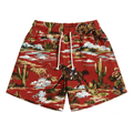 RED COWBOY TAPESTRY SHORTS
