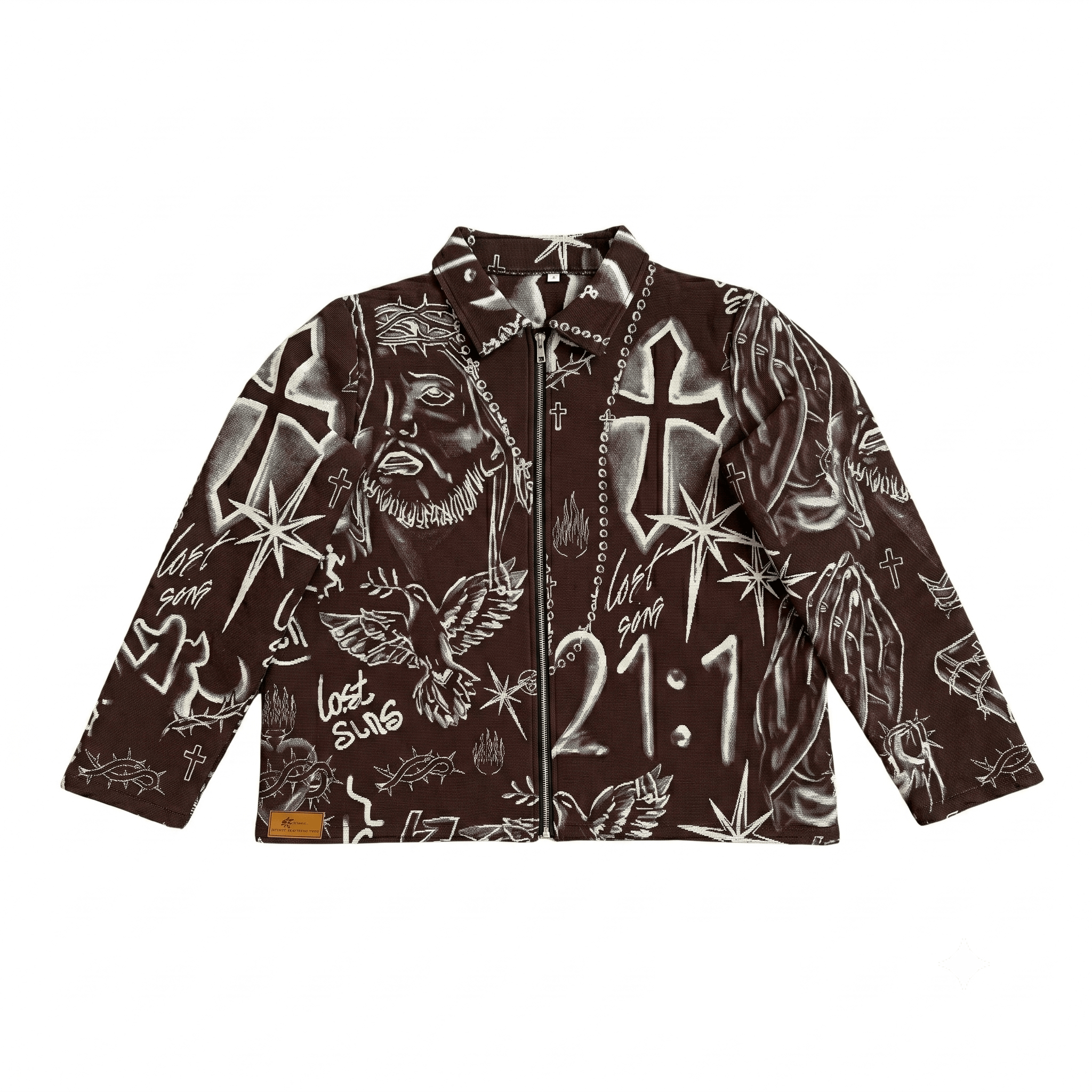 RETRO TIE DYE CROS BROWN JACKET
