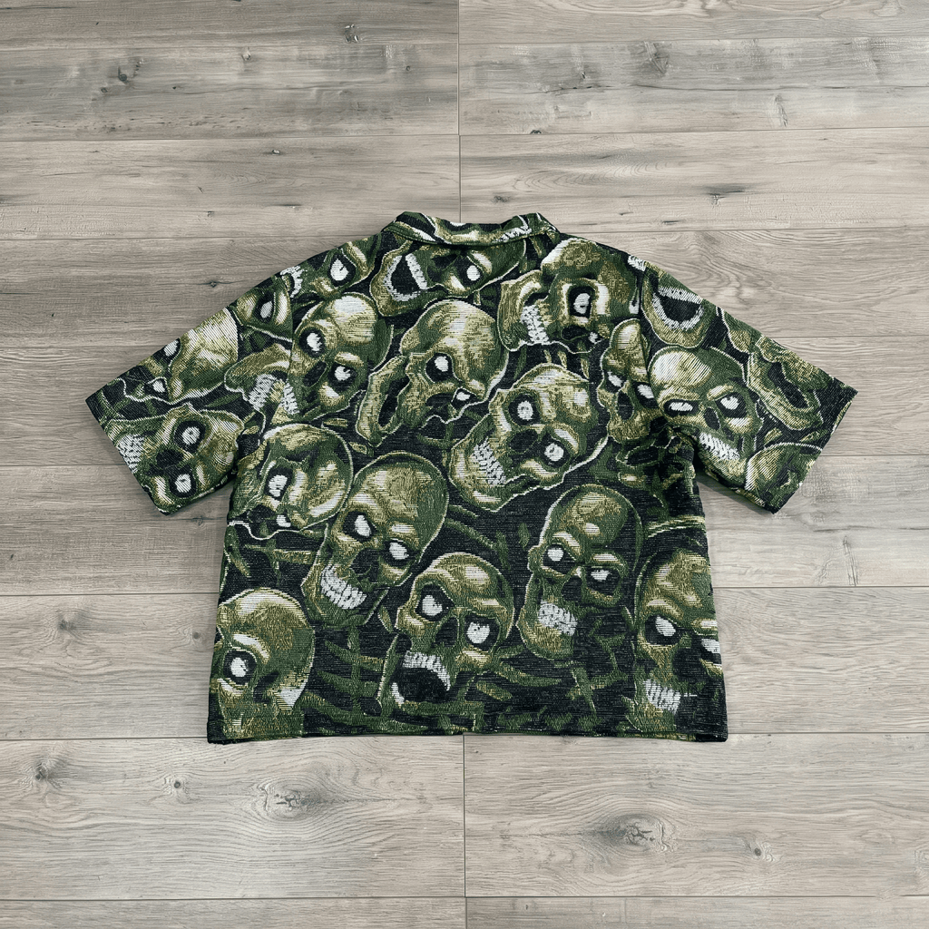GREEN SKULL TAPESTRY TEE
