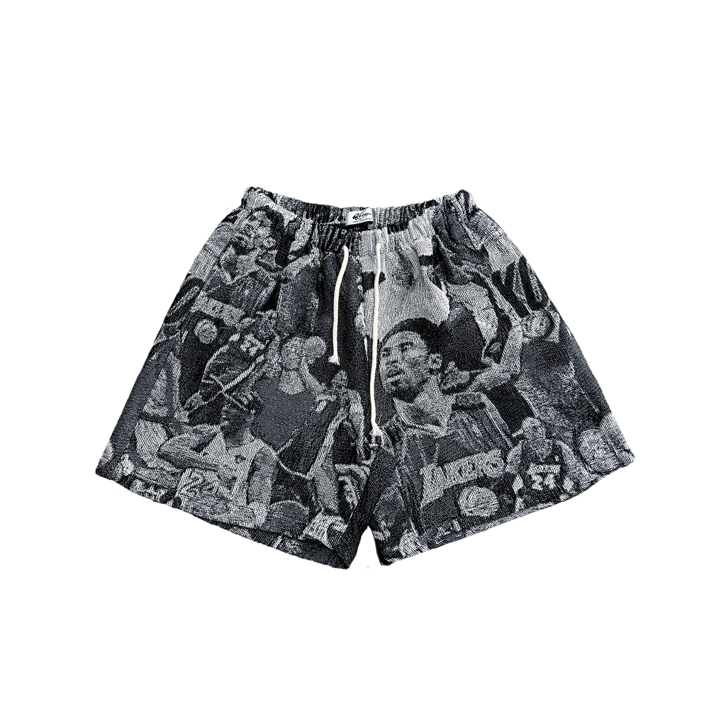 WHITE BLACK MAMBA TAPESTRY SHORTS