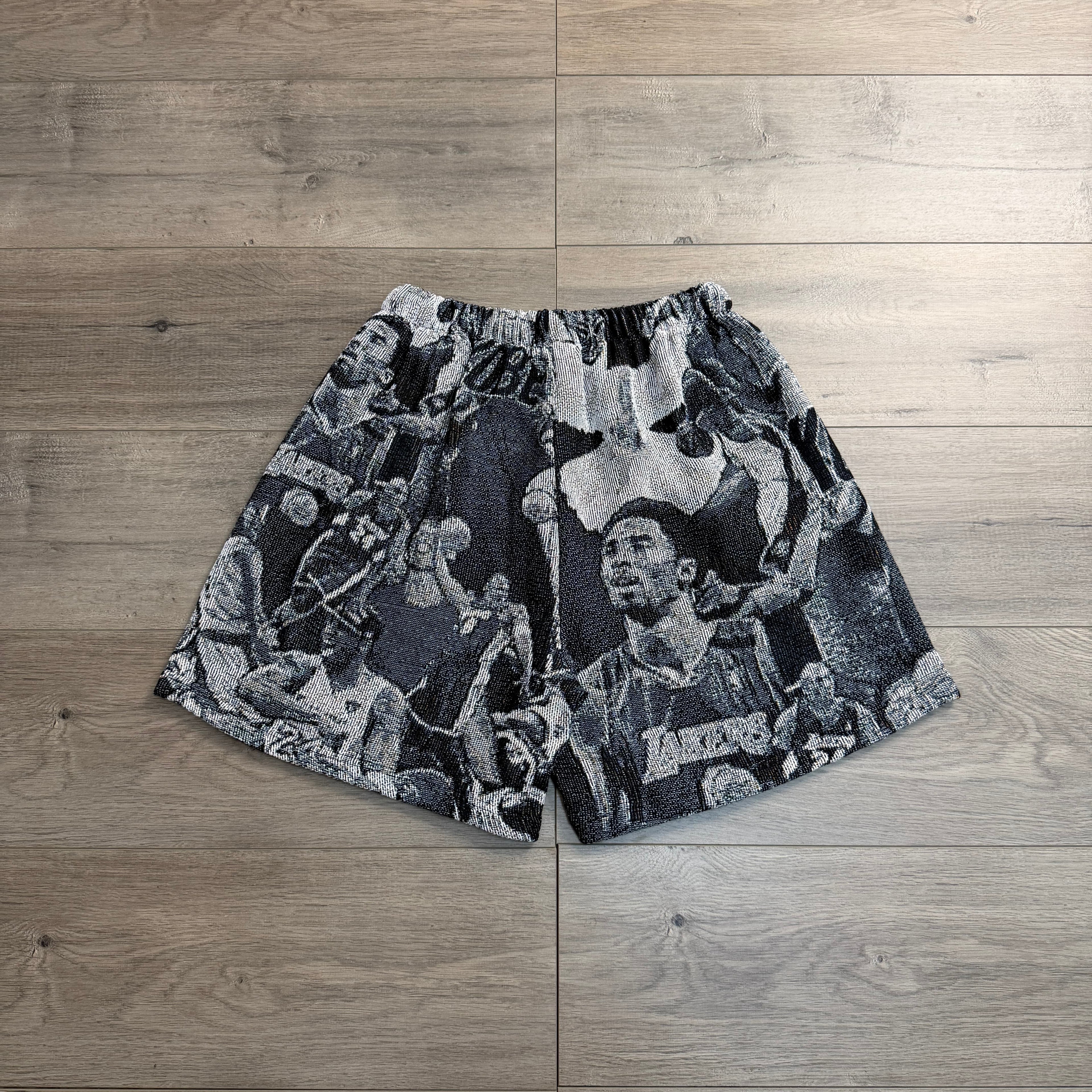 WHITE BLACK MAMBA TAPESTRY SHORTS
