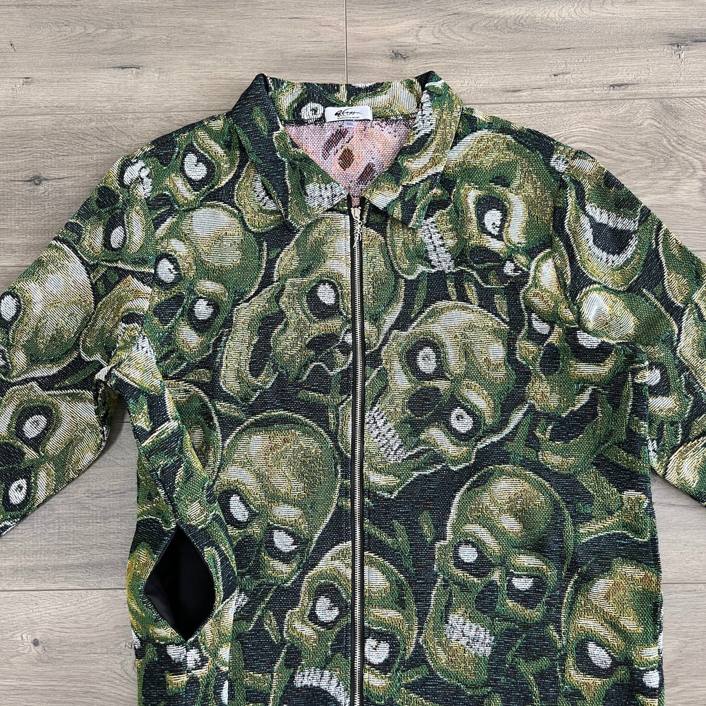 GREEN SKULL TAPESTRY TEE
