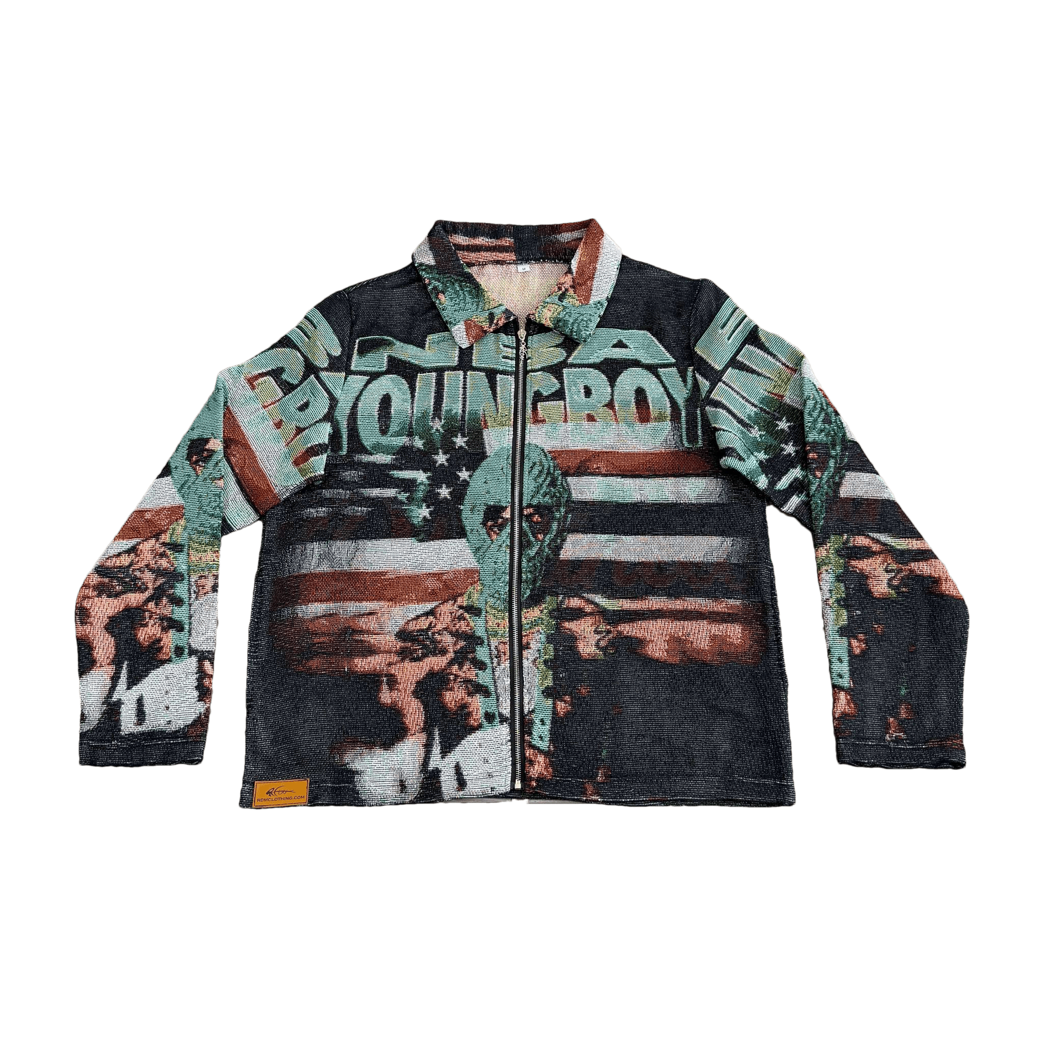 GREEN YOUNGBOY TAPESTRY JACKET