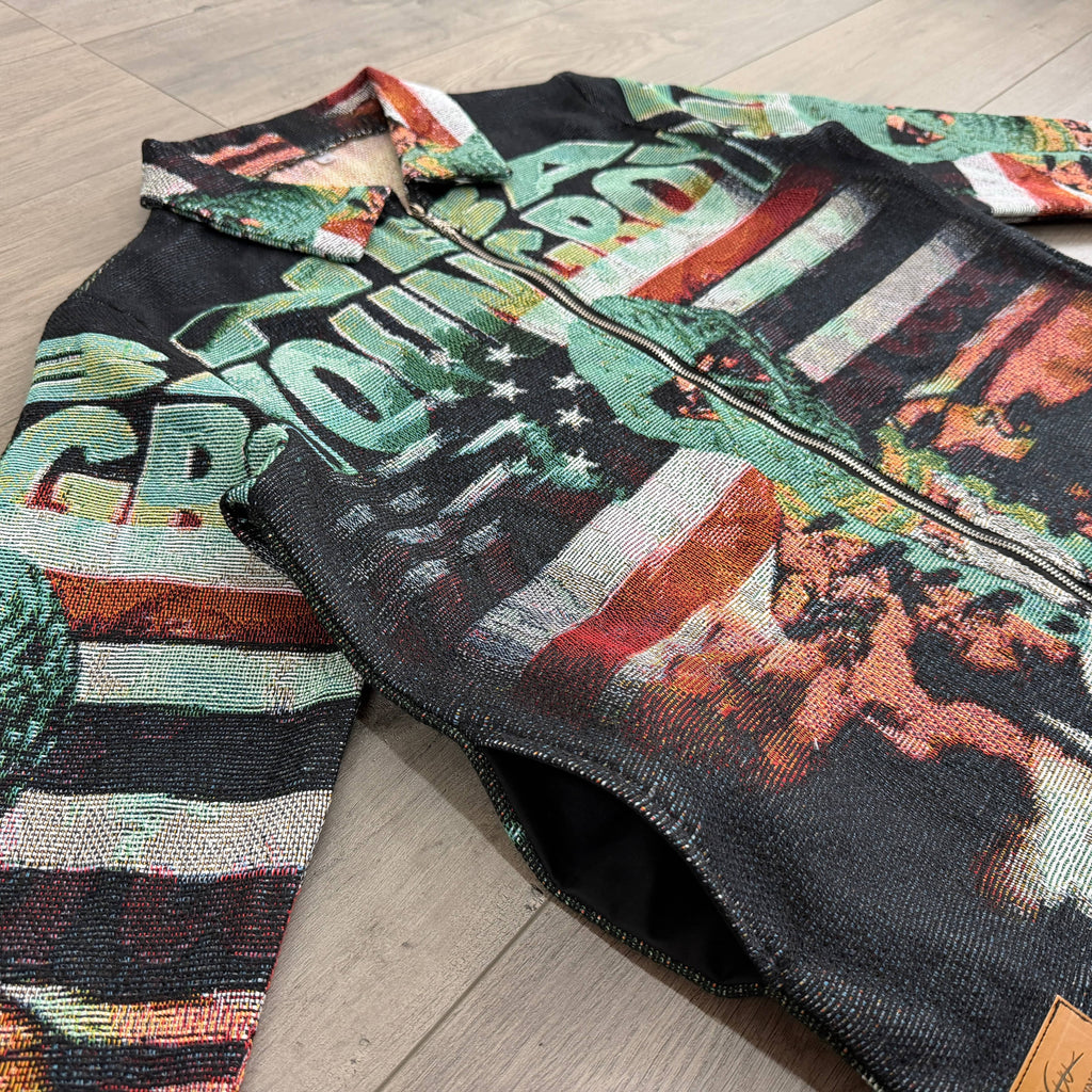 GREEN YOUNGBOY TAPESTRY JACKET