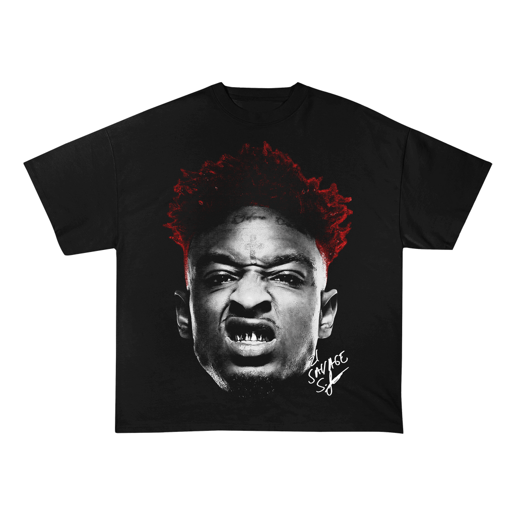 21SAVAGE HEAVY WEIGHT COTTON TEE-8022 - RDMCLOTHINGART