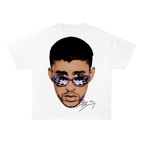 BADBUNNY HEAVY WEIGHT COTTON TEE-8016 - RDMCLOTHINGART