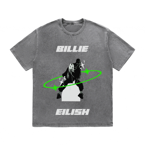 RDMCLOTHINGART tapestry hoodie BILLIE EILISH HEAVY WEIGHT COTTON TEE-8873