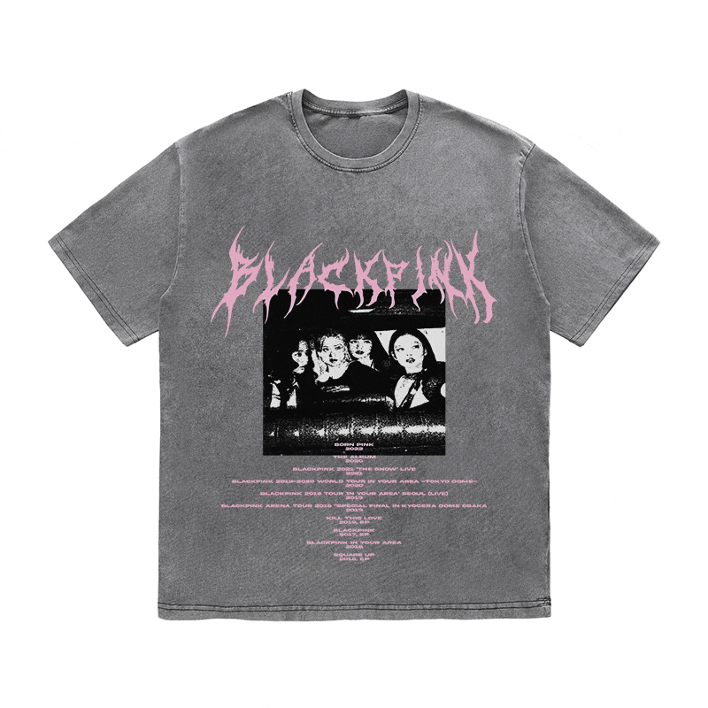 RDMCLOTHINGART tapestry hoodie BLACKPINK HEAVY WEIGHT COTTON TEE-8898