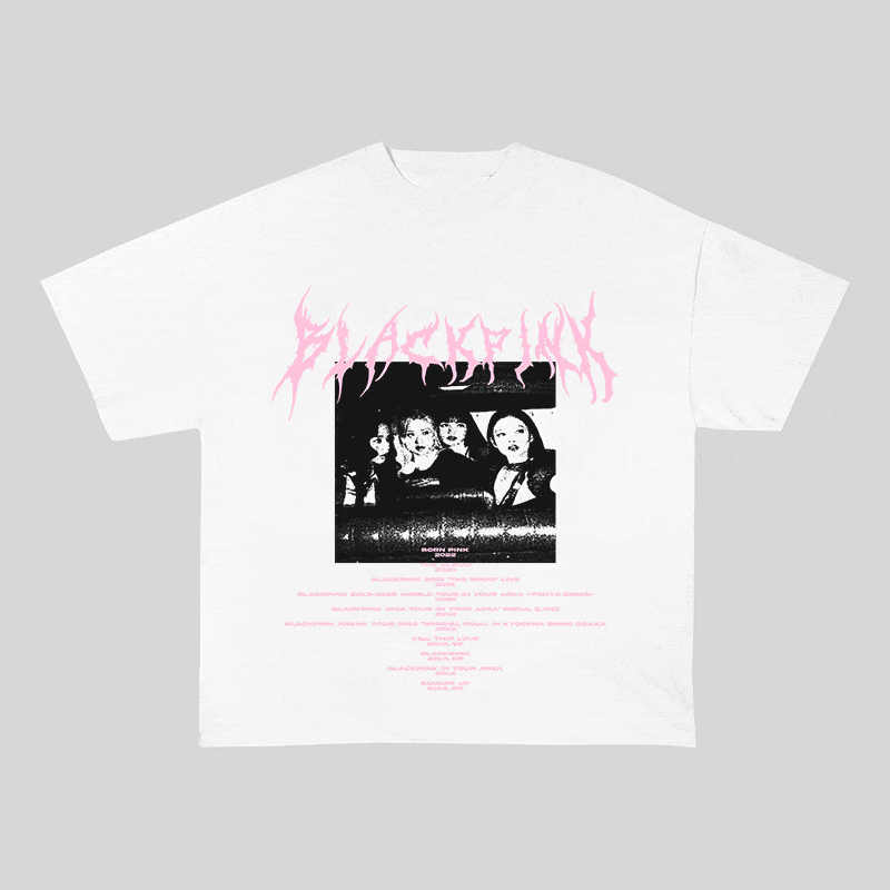 RDMCLOTHINGART tapestry hoodie BLACKPINK HEAVY WEIGHT COTTON TEE-8898