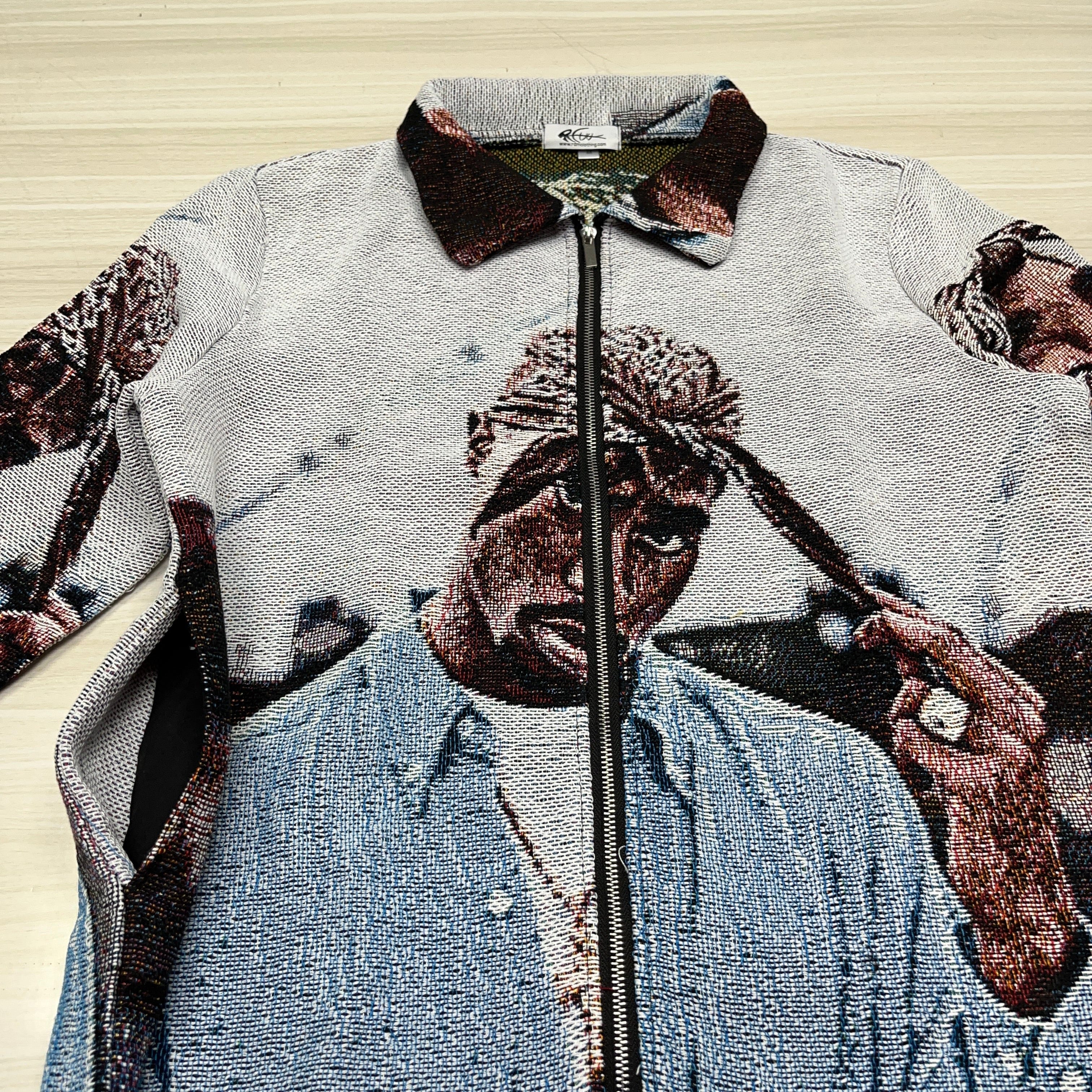 RDMCLOTHINGART tapestry hoodie BLUE 2PAC TAPESTRY JACKET