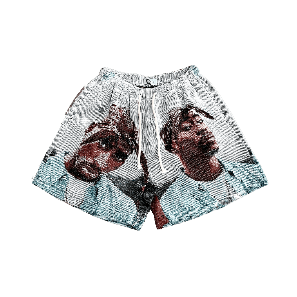 RDMCLOTHINGART tapestry hoodie BLUE 2PAC TAPESTRY SHORTS