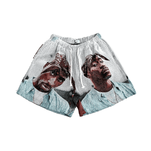 RDMCLOTHINGART tapestry hoodie BLUE 2PAC TAPESTRY SHORTS