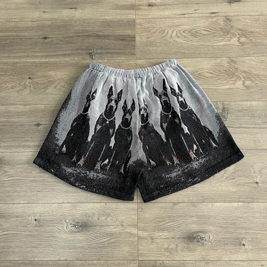 RDMCLOTHINGART tapestry hoodie CERBERUS TAPESTRY SHORTS