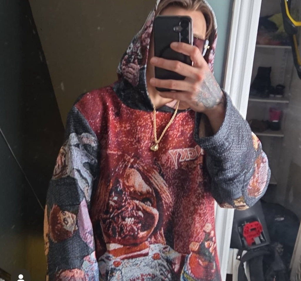 RDMCLOTHINGART tapestry hoodie CHUCKY TAPESTRY HOODIE