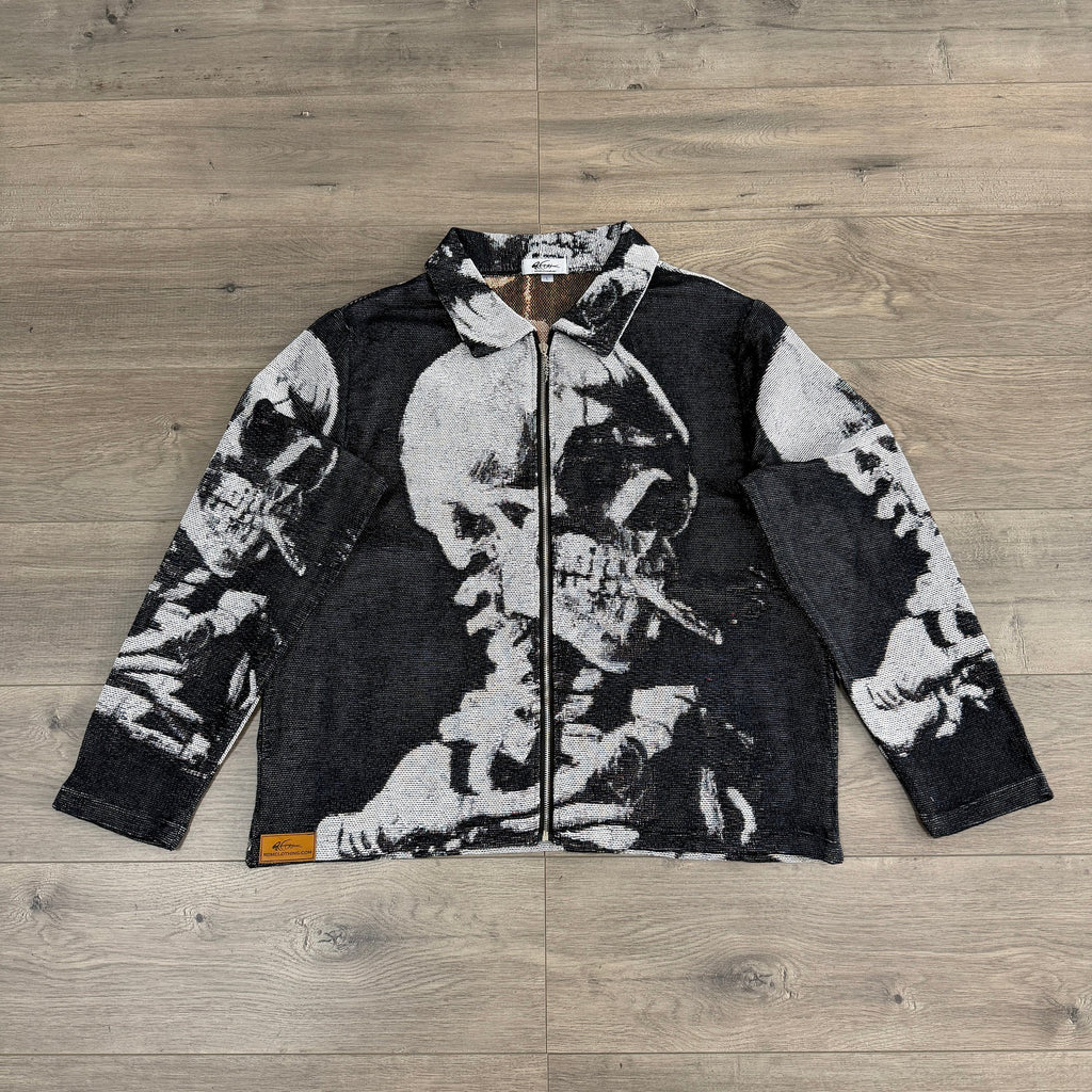 RDMCLOTHINGART tapestry hoodie CIGARETTE SKULL TAPESTRY JACKET