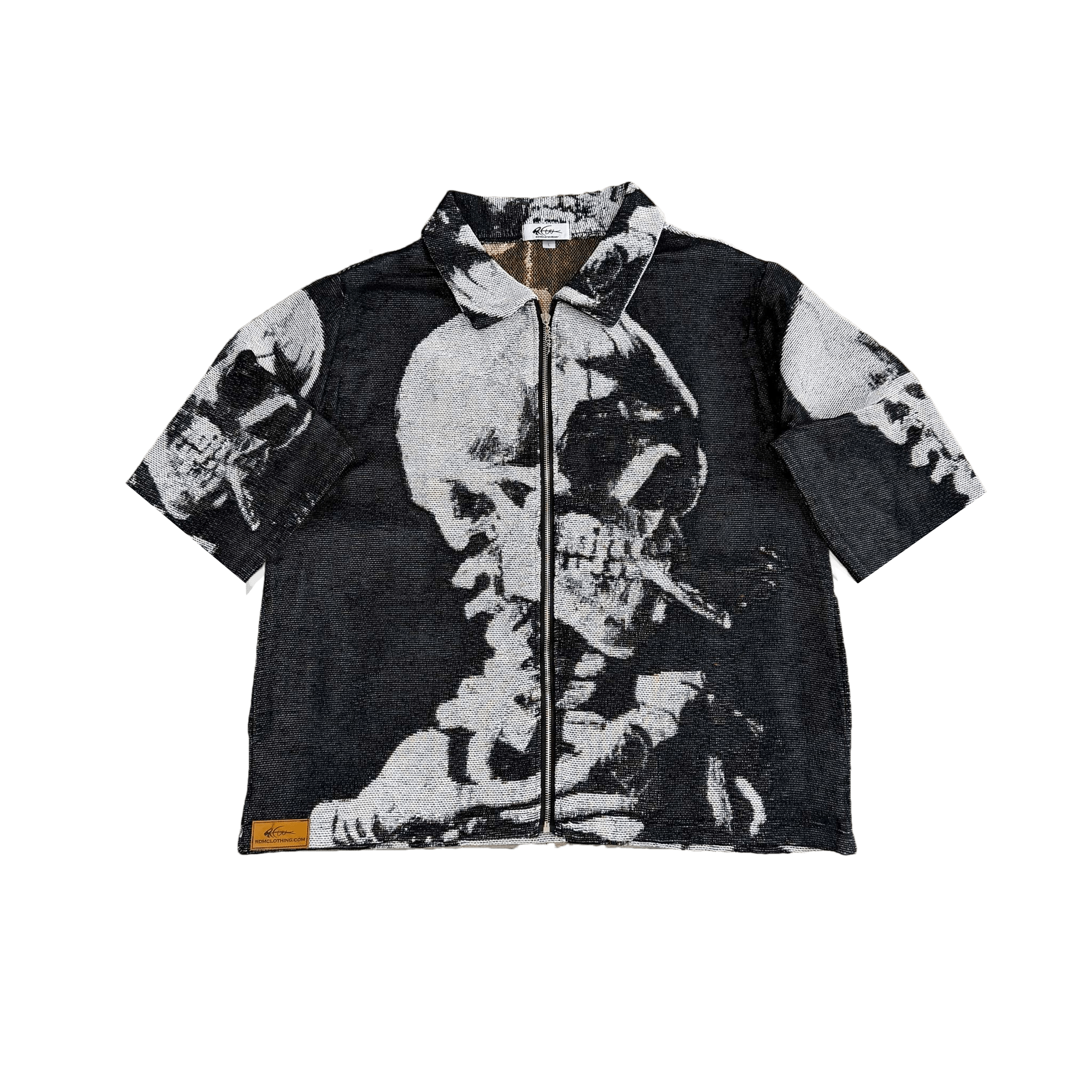 RDMCLOTHINGART tapestry hoodie CIGARETTE SKULL TAPESTRY TEE