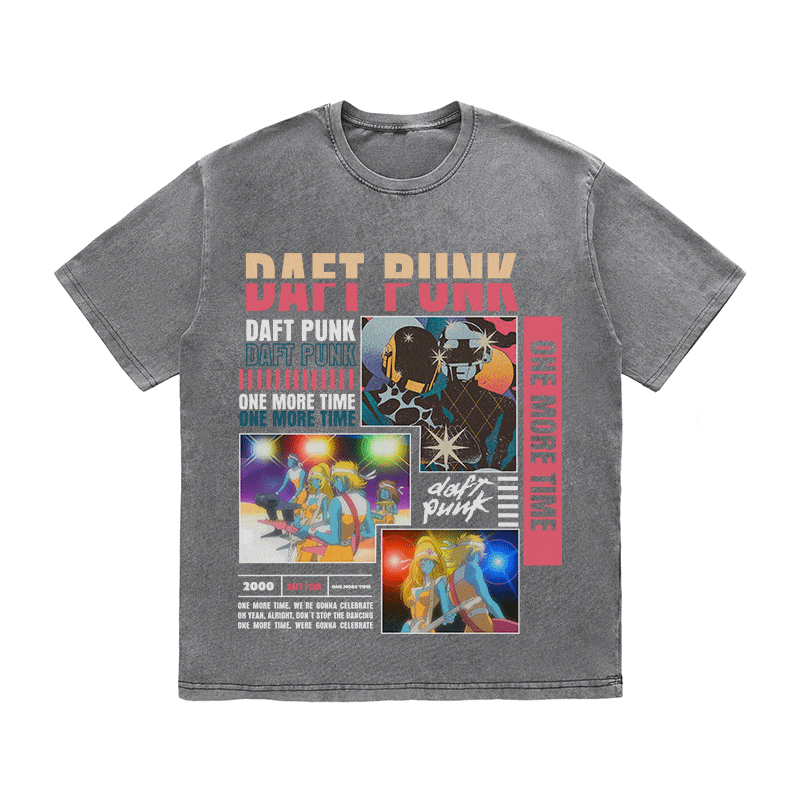 RDMCLOTHINGART tapestry hoodie DAFT PUNK HEAVY WEIGHT COTTON TEE-8993