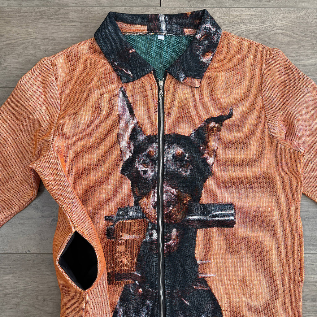 RDMCLOTHINGART tapestry hoodie DOBERMANN TAPESTRY TEE-98398