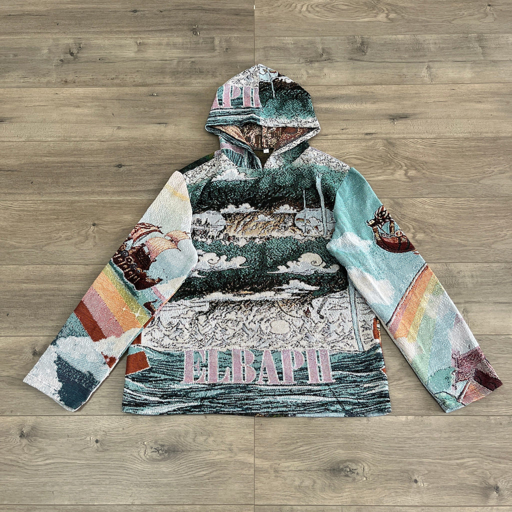 RDMCLOTHINGART tapestry hoodie ELBAPH TAPESTRY HOODIE