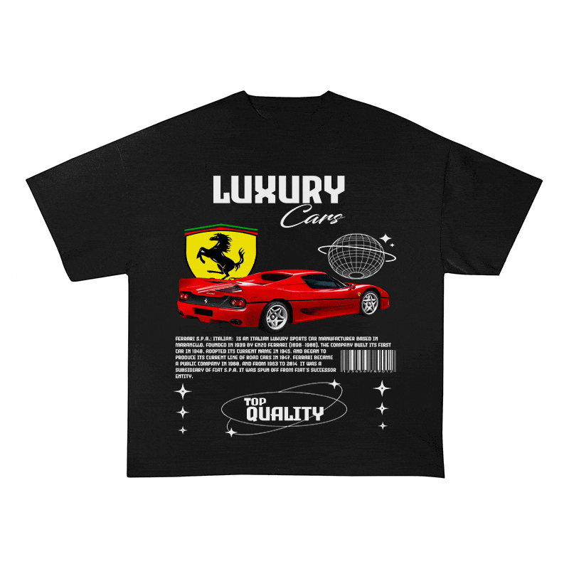 RDMCLOTHINGART tapestry hoodie FERRARI HEAVY WEIGHT COTTON TEE-9094