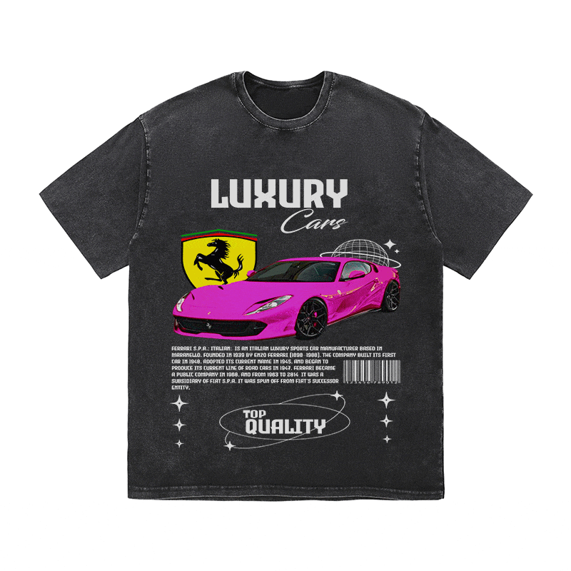 RDMCLOTHINGART tapestry hoodie FERRARI HEAVY WEIGHT COTTON TEE-9097