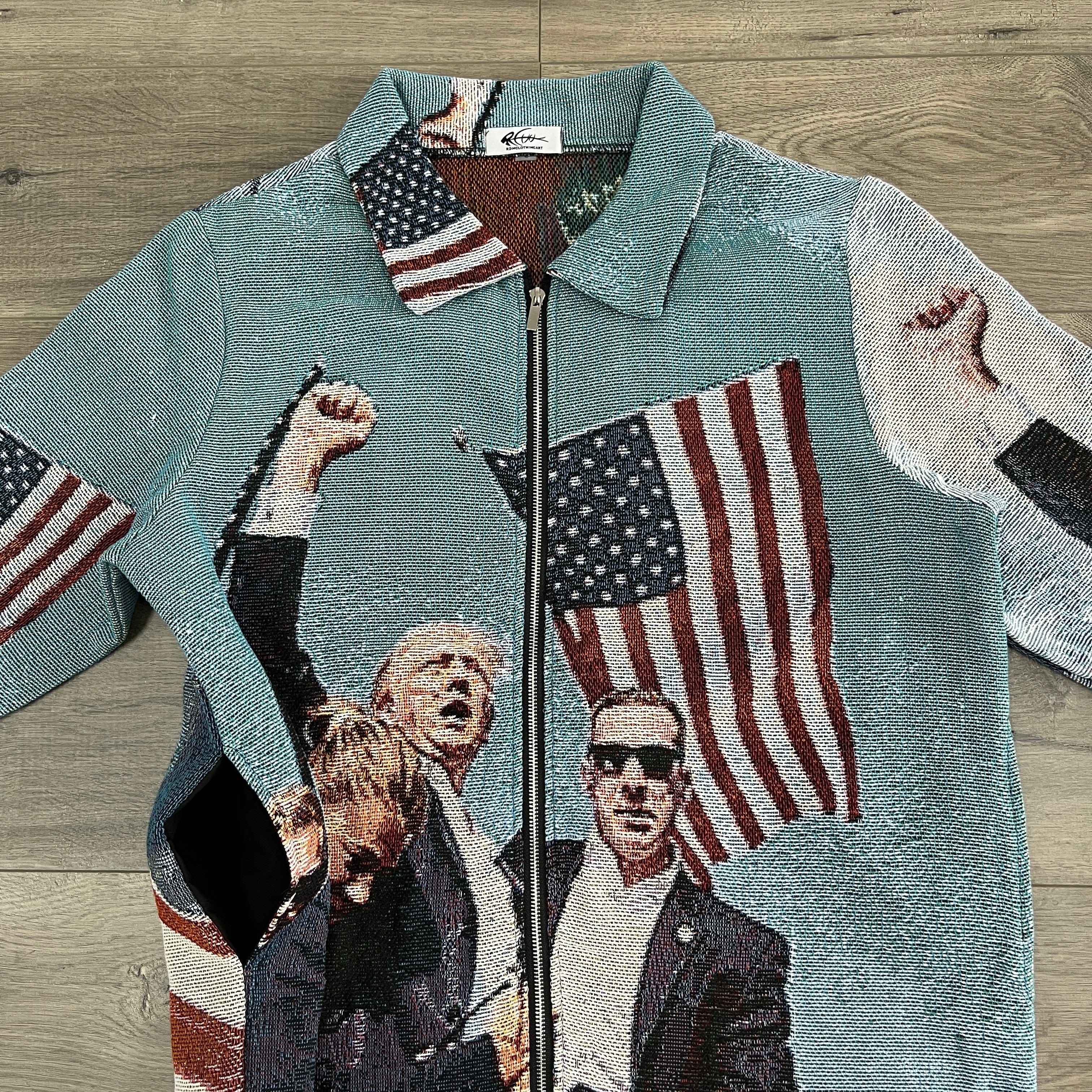RDMCLOTHINGART tapestry hoodie FIGHT US TAPESTRY JACKET