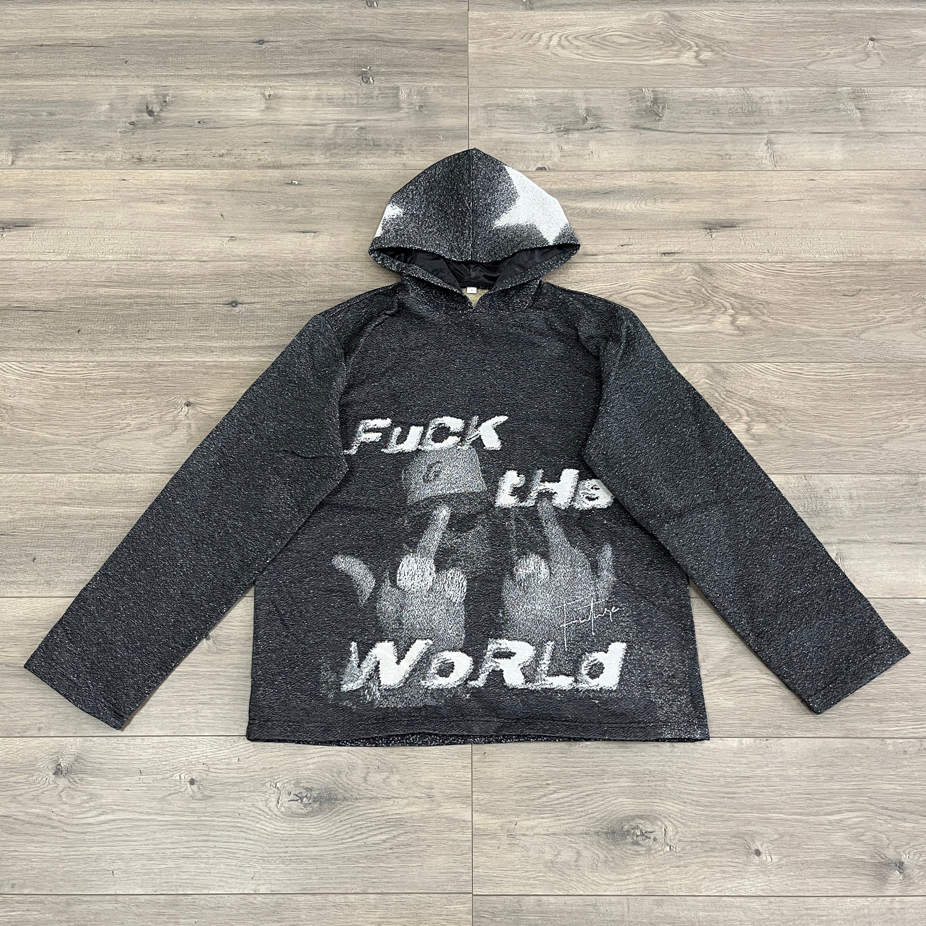 RDMCLOTHINGART tapestry hoodie FXXK THE WORLD TAPESTRY HOODIE