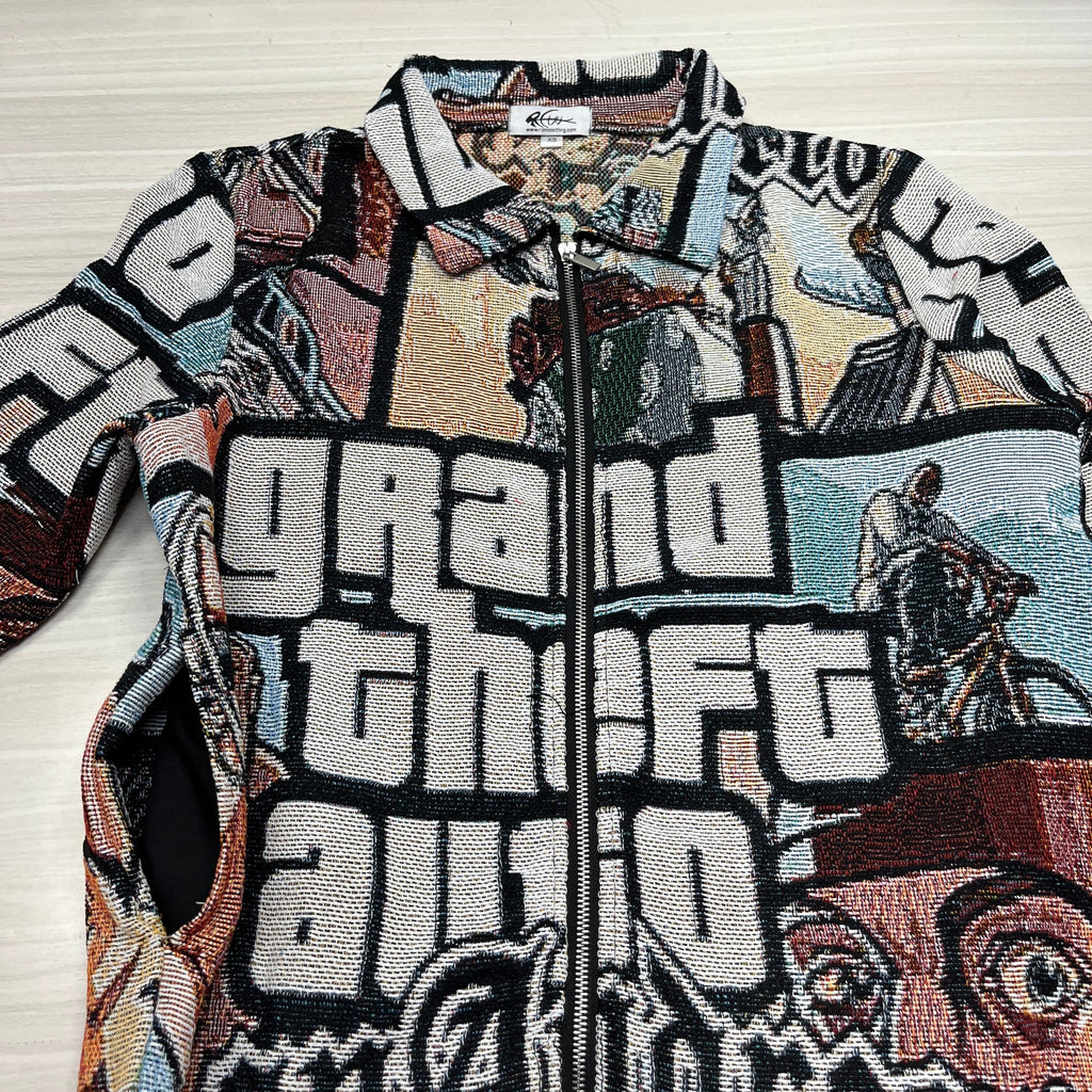 RDMCLOTHINGART tapestry hoodie GTA TAPESTRY JACKET