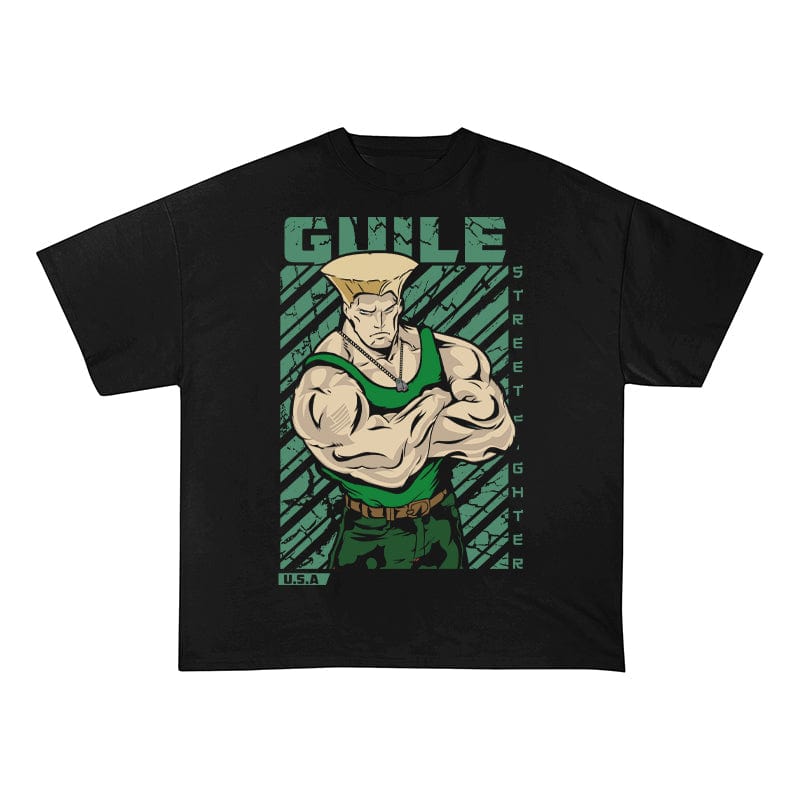 RDMCLOTHINGART tapestry hoodie GUILE HEAVY COTTON TEES-9426