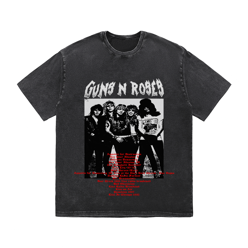 RDMCLOTHINGART tapestry hoodie GUNS N ROSES HEAVY WEIGHT COTTON TEE-8904