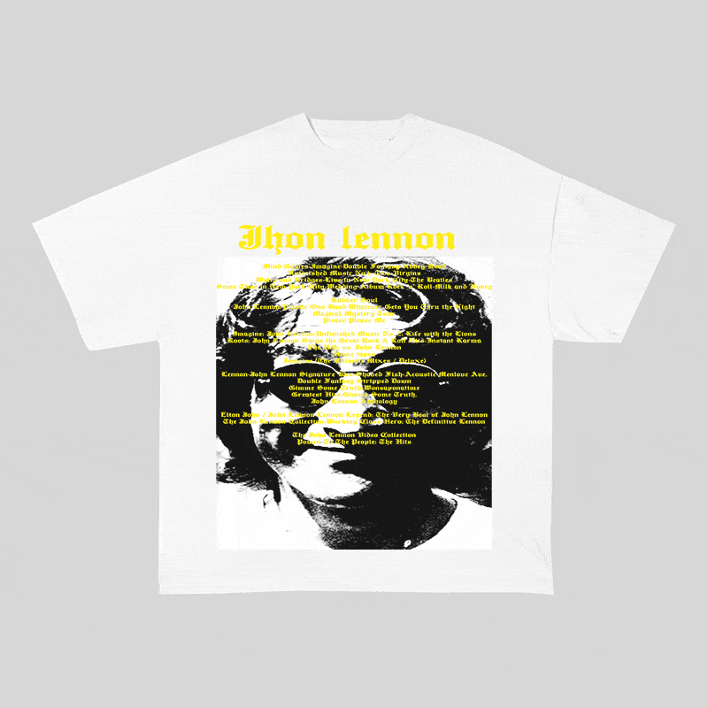 RDMCLOTHINGART tapestry hoodie JHON LENNON HEAVY WEIGHT COTTON TEE-8935