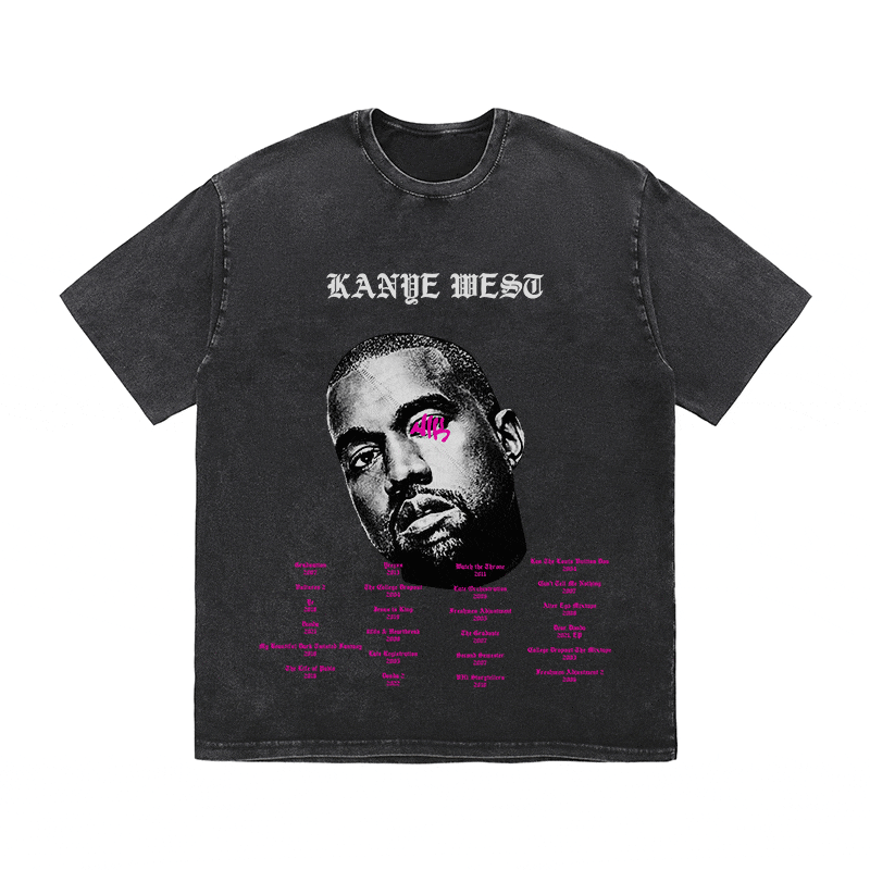 RDMCLOTHINGART tapestry hoodie KANYE WEST HEAVY WEIGHT COTTON TEE-8881