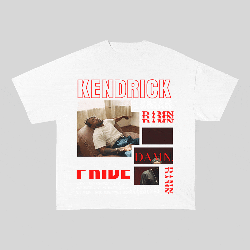 RDMCLOTHINGART tapestry hoodie KENDRICK LAMAR HEAVY WEIGHT COTTON TEE-9003