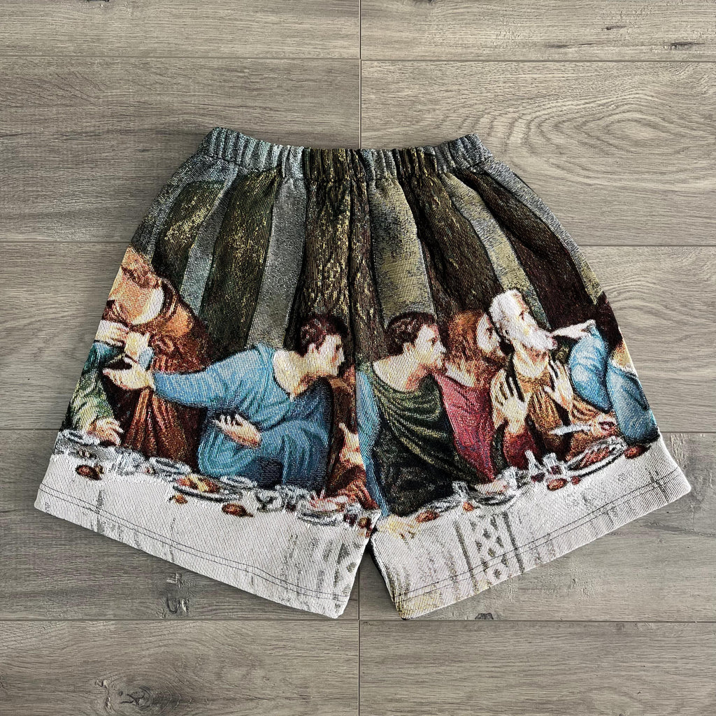 LAST DINNER TAPESTRY SHORT - RDMCLOTHINGART