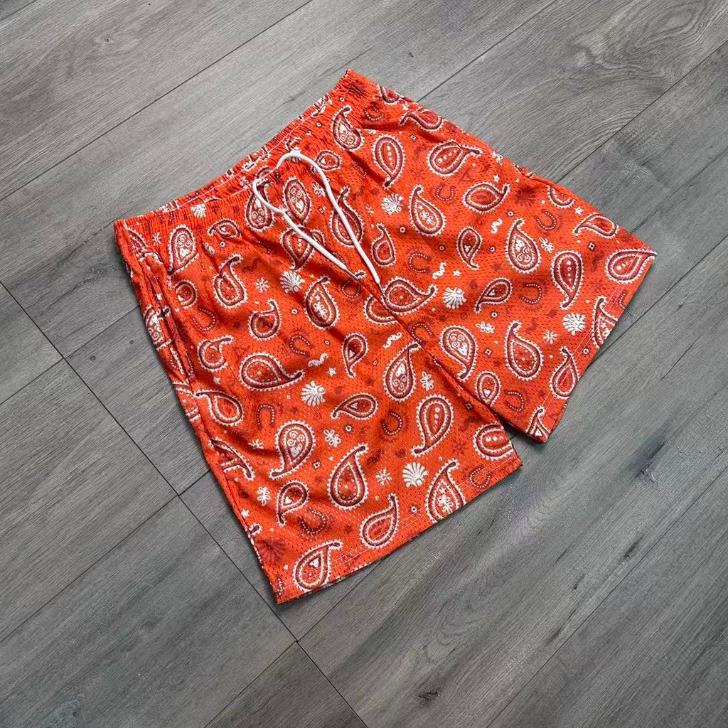 RDMCLOTHINGART tapestry hoodie ORANGE PAISLEY-8797