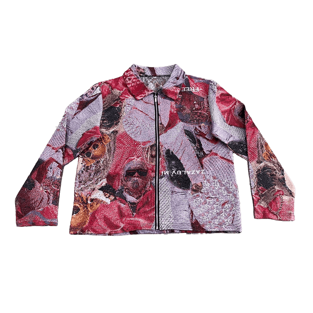RDMCLOTHINGART tapestry hoodie RED FREE YSL TAPESTRY JACKET