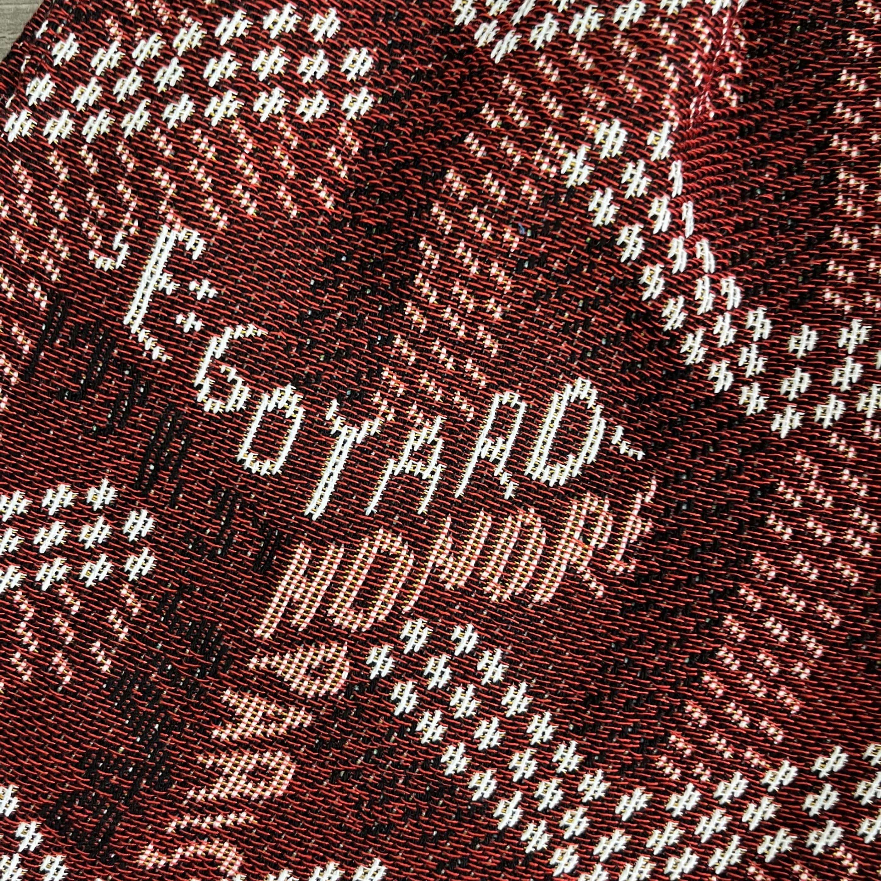 RED GY TAPESTRY SHORTS - RDMCLOTHINGART