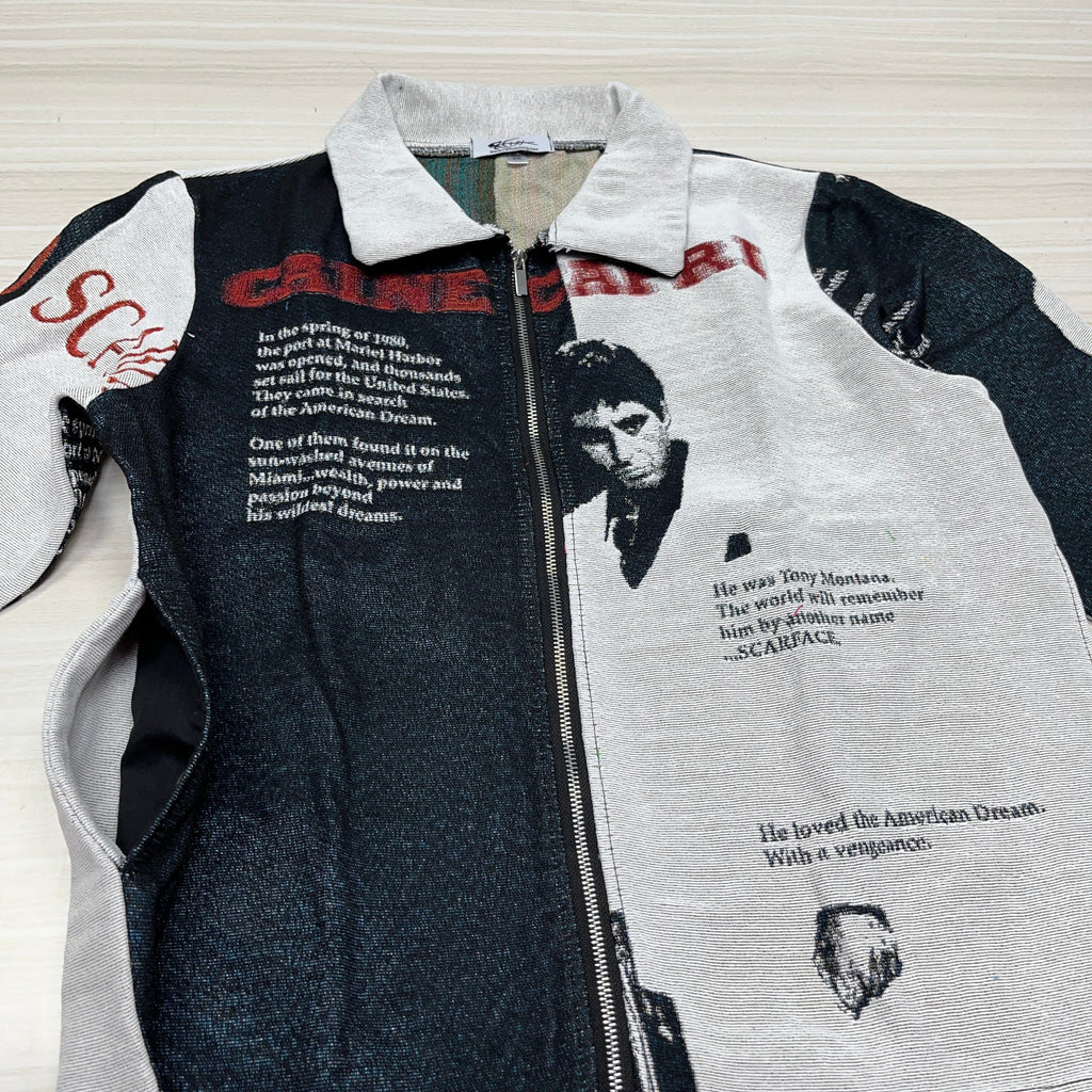RDMCLOTHINGART tapestry hoodie SCARFACE TAPESTRY JACKET