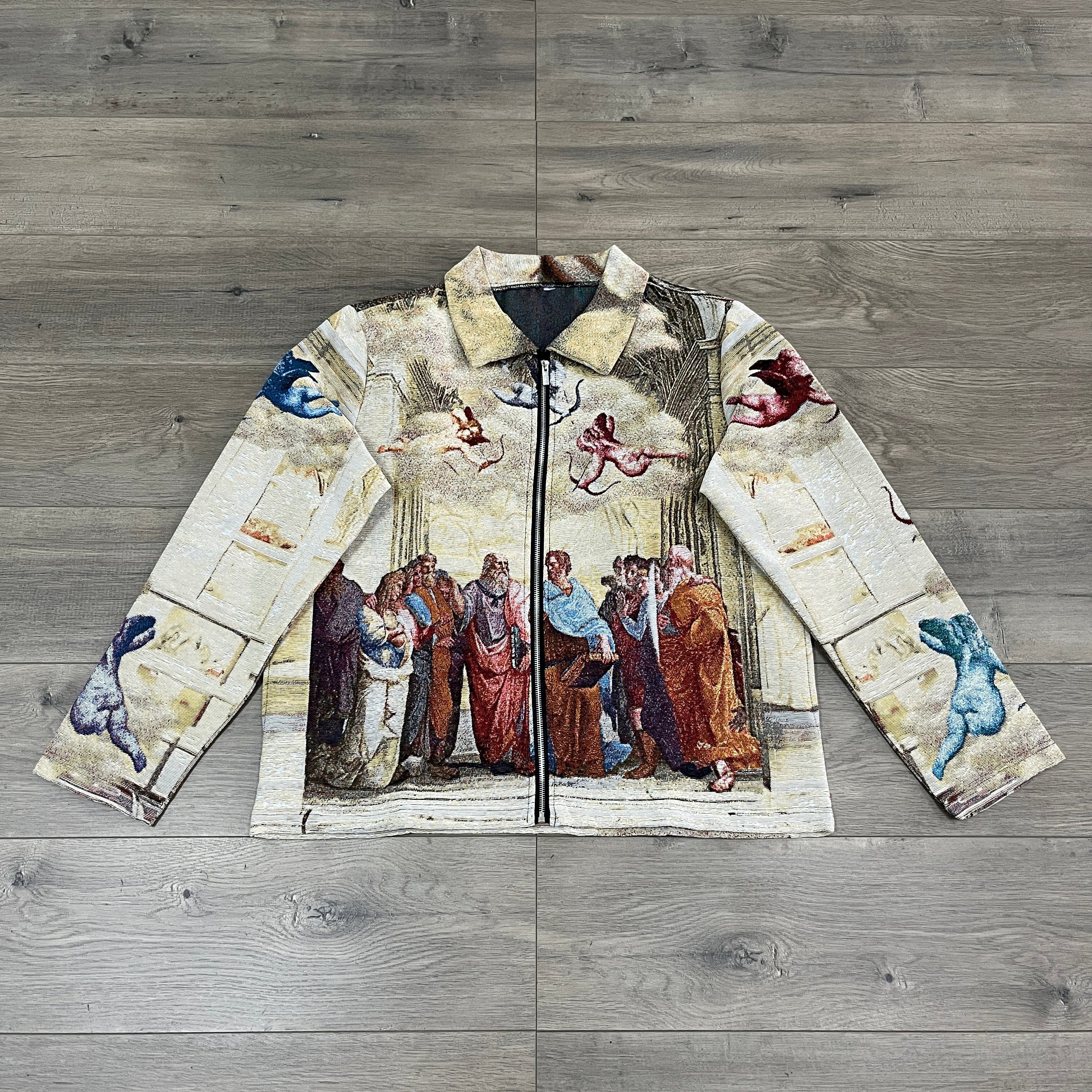 RDMCLOTHINGART tapestry hoodie SCHOOL ATHENS TAPESTRY JACKET