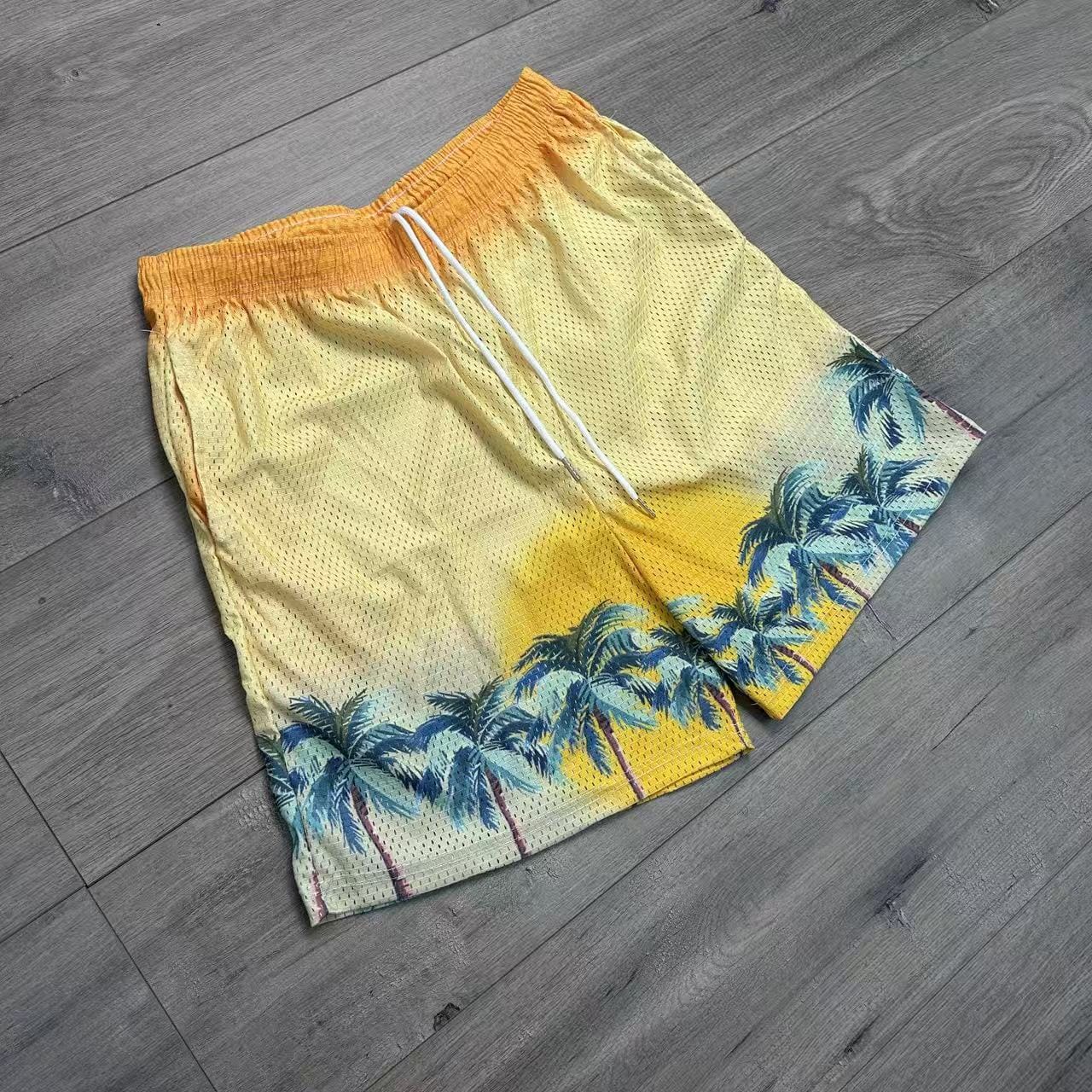 RDMCLOTHINGART tapestry hoodie SUNSET MESH SHORTS-8806
