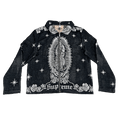 RDMCLOTHINGART tapestry hoodie VIRGENCITA BLACK TAPESTRY JACKET